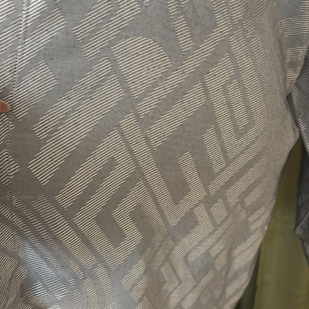 Versace Classic Gray/ Silver Patterned Men Dress … - image 3